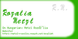 rozalia metzl business card